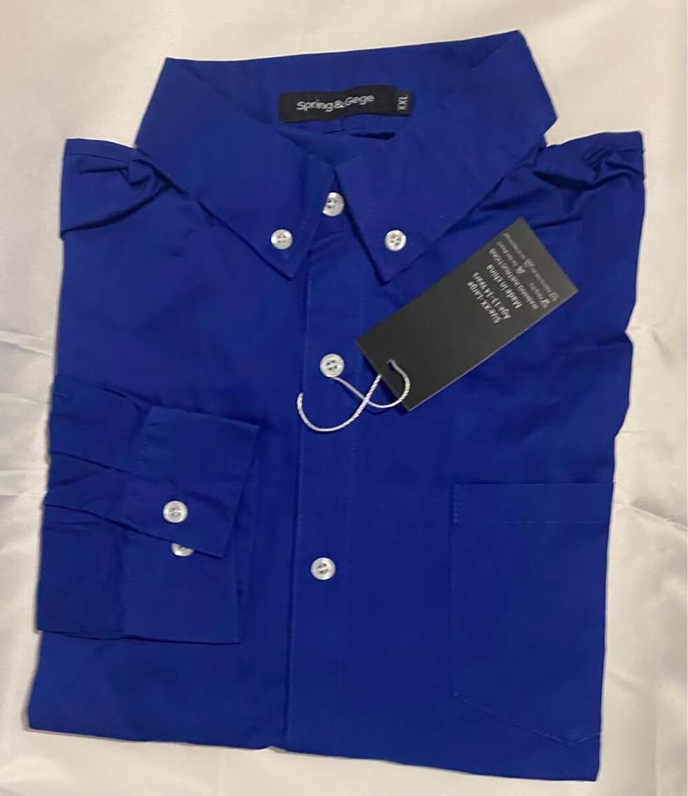 George Boys Royal Blue Long Sleeve Dress Shirt XXL 18 NWT